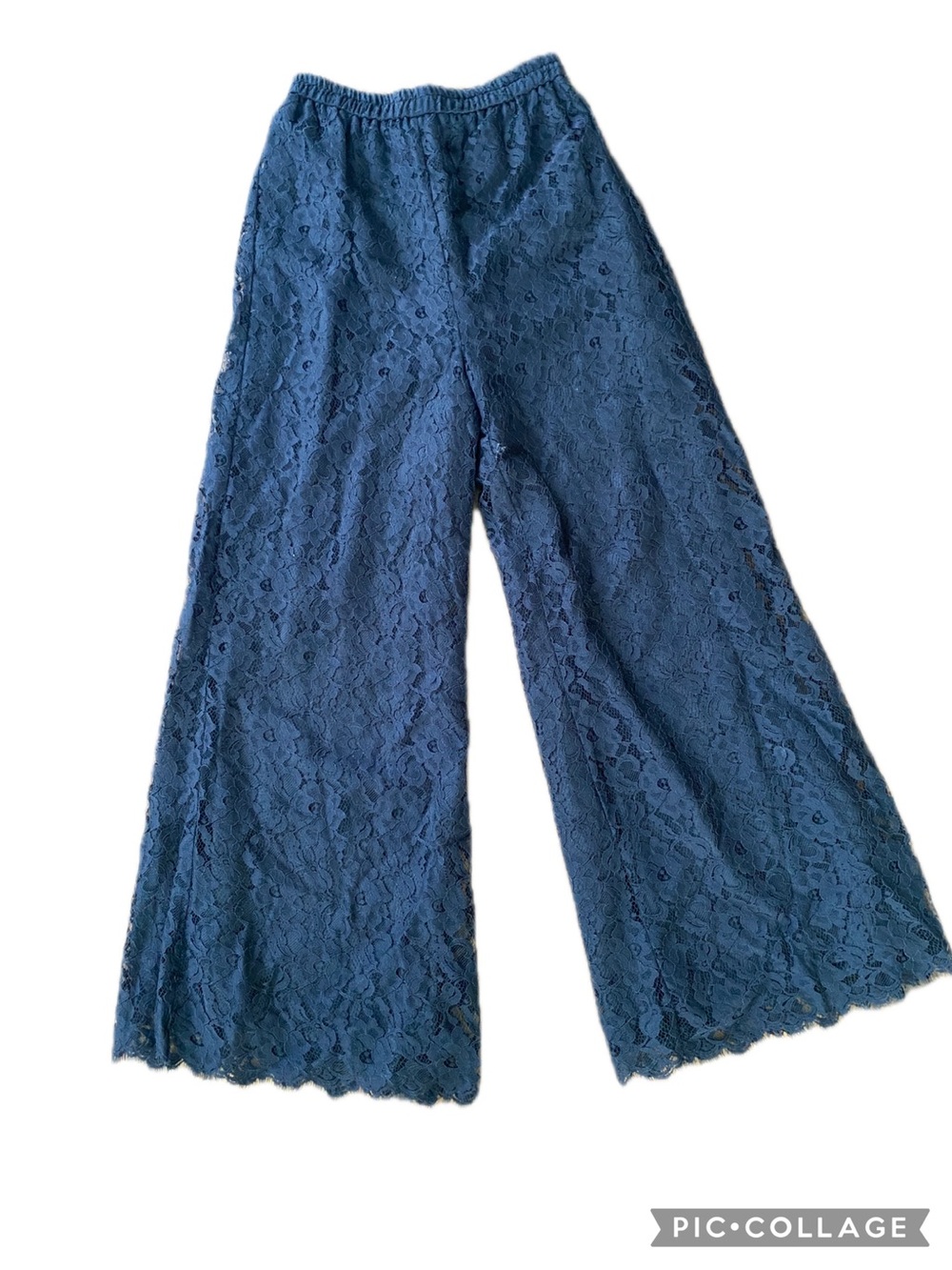 Theo Miles Black Lace wide leg pants size small